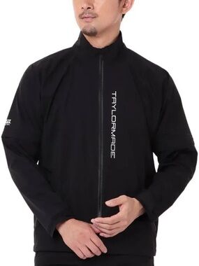 TaylorMade Black Vertical Logo Windbreaker Jacket